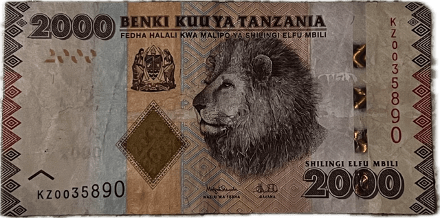 2000 TZS Tanzanian shilling note