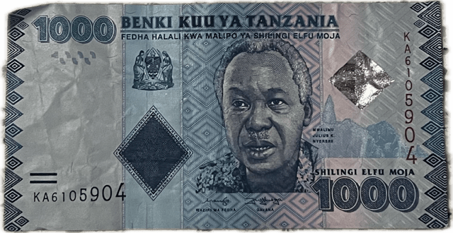 1000 TZS Tanzanian shilling note