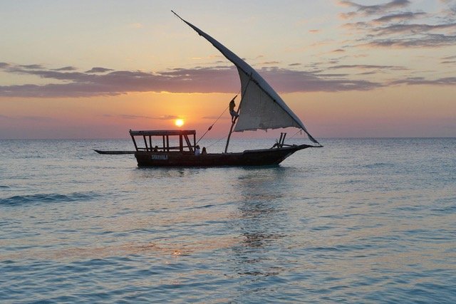 Time in Zanzibar – sunset over the Indian Ocean